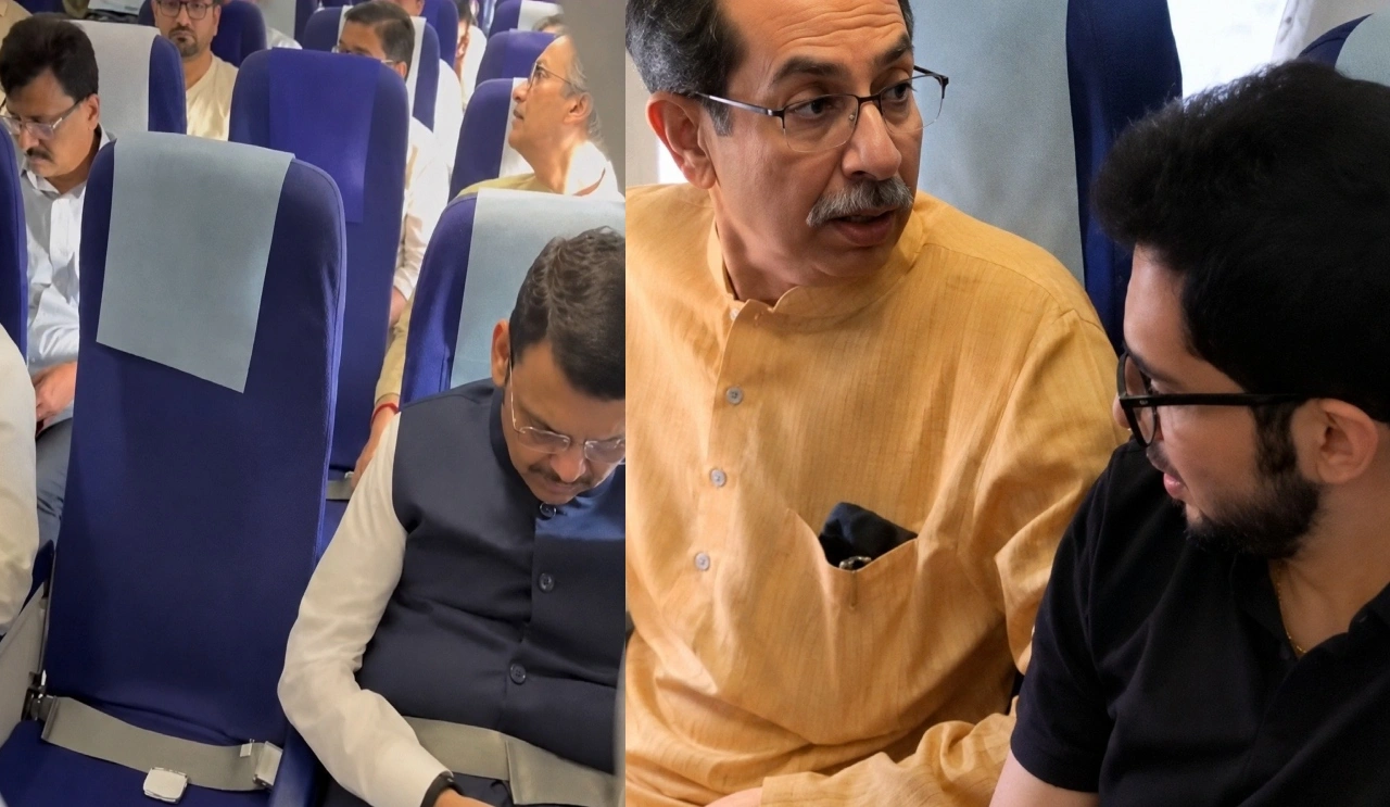 Uddhav Thackeray CM Devendra fadnavis Sanjay Raut And Aditya Thackeray Mumbai to Nagpur Flight